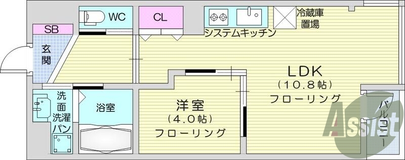 1LDK・24時間対応・インターネット使用無料・オートロック