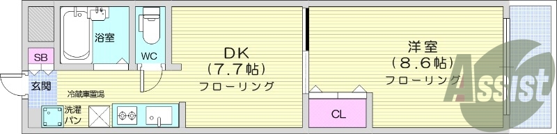 お写真は203号室のものです。参考にしてくださいませ。