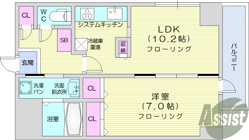 地下鉄勾当台公園駅徒歩圏内、オール電化、浴室乾燥