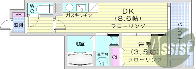 お写真は302号室のものです。参考にしてくださいませ。