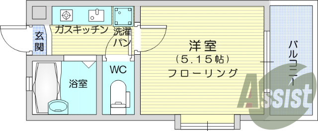 １R、ペット可物件、角部屋、バストイレ別、エアコン付き