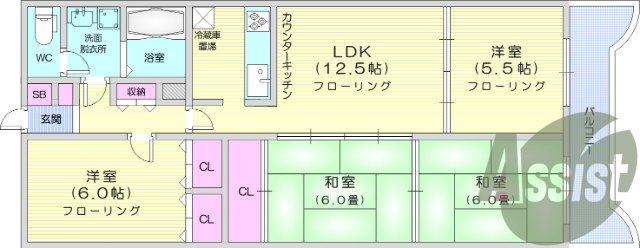 4LDK、温水洗浄便座、エアコン、都市ガス。