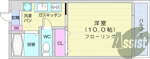 1K、ペット相談（小型犬/猫）、南向き、バス・トイレ別