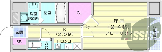 1Ｋ、オートロック、防犯カメラ、IHクッキングヒーター
