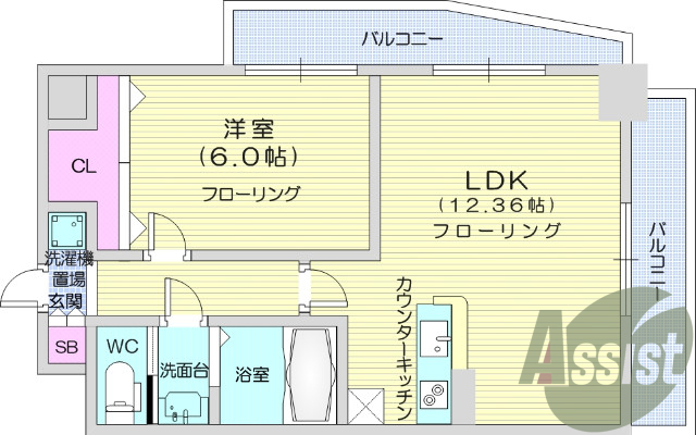 角部屋、１ＬＤＫ、オートロック、ＢＴ別、追い焚き機能付き