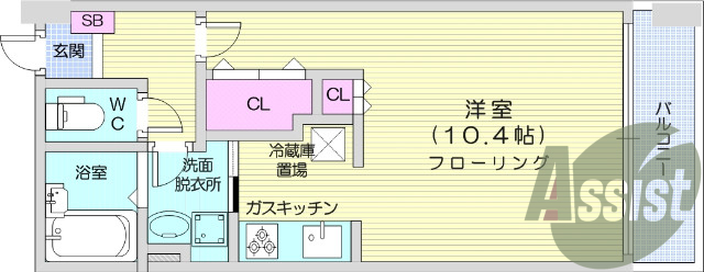 1K　エアコン、浴室乾燥機、宅配BOX、ウォシュレット