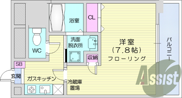 1K、BT別、オートロック、