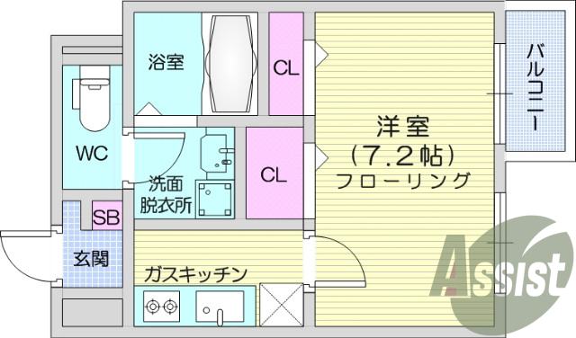 お写真は302号室のものです。参考にしてくださいませ。