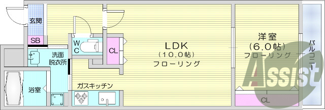 1LDK、追焚機能、浴室乾燥機、IHクッキングヒーター。