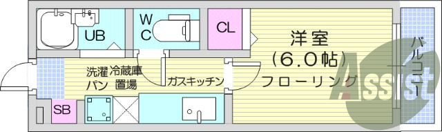 1K、エアコン、バストイレ別、モニター付きインターホン