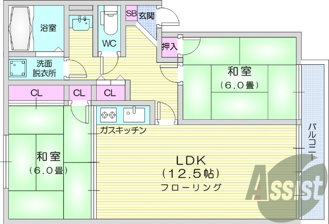 1階の間取り図