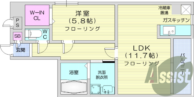 6階の間取り図