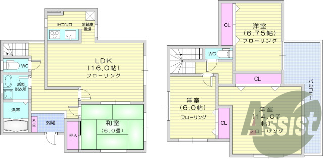 ４LDK、オール電化、バストイレ別、温水洗浄便座、独立洗面台