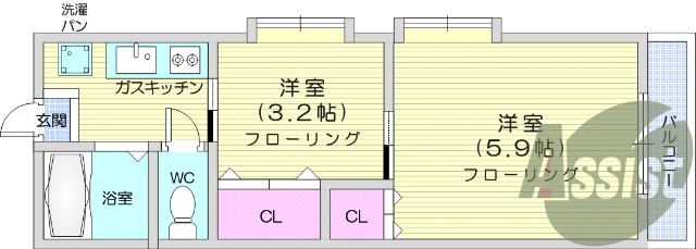 南向き、2面採光、B・T別、全居室収納