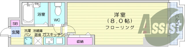 1K、オートロック、宅配ボックス、インターネット無料