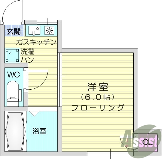 1K、ウォシュレット、カメラ付きインターホン。