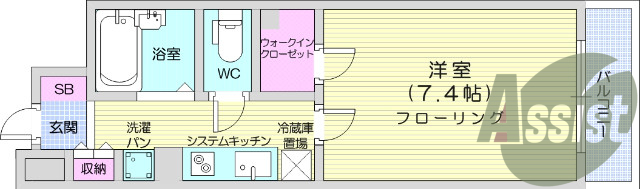 1K、オートロック、エアコン、ウォシュレット
