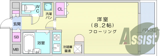 お写真は403号室のものです。参考にしてくださいませ。