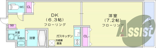 お写真は203号室のものです。参考にしてくださいませ