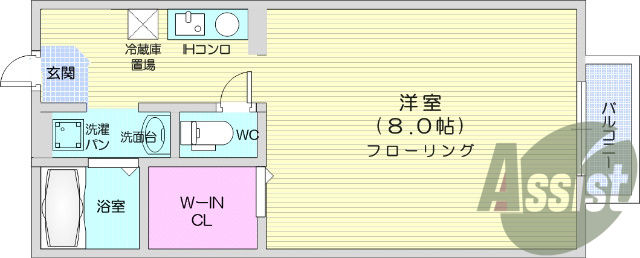 1K・バストイレ別・追い焚き・カードキー