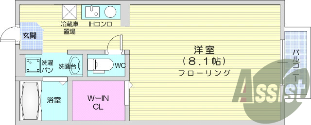 1K・バストイレ別・追い焚き・カードキー