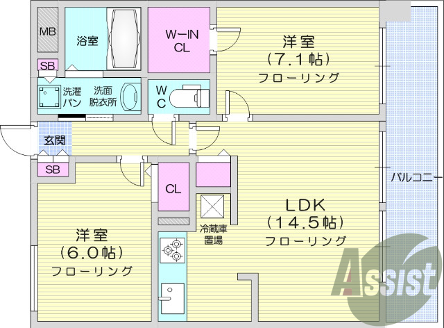 2階の間取り図