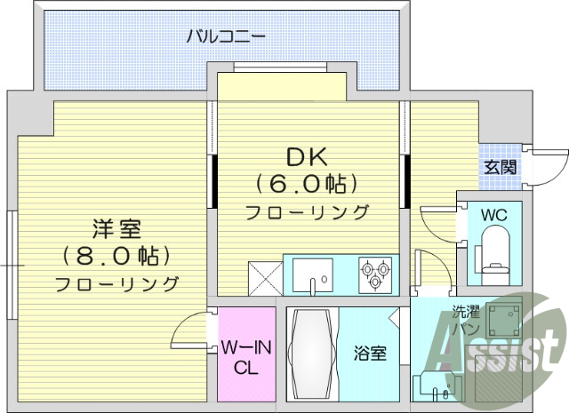 お写真は401号室のものです。参考にしてくださいませ。
