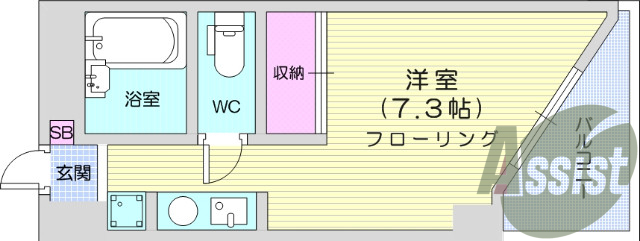 1Ｋ、エアコン、バストイレ別、IHクッキングヒーター