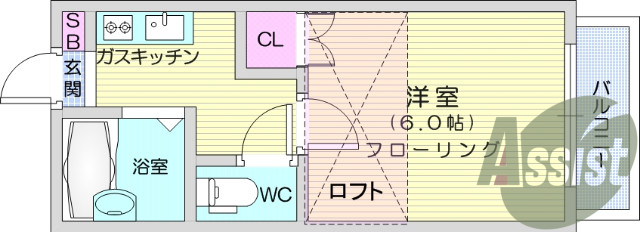 1Ｋ、バストイレ別、バルコニー、モニターホン、冷蔵庫