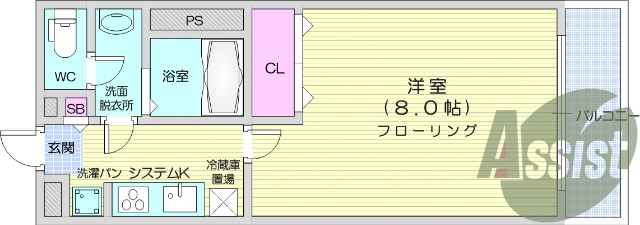 1Ｋ、ネット無料、浴室乾燥、システムキッチン、エアコン