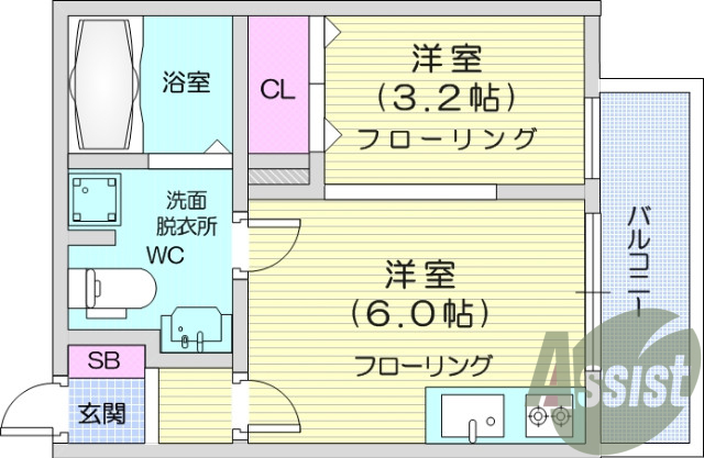 ワンルーム、モニター付きインターホン、エアコン