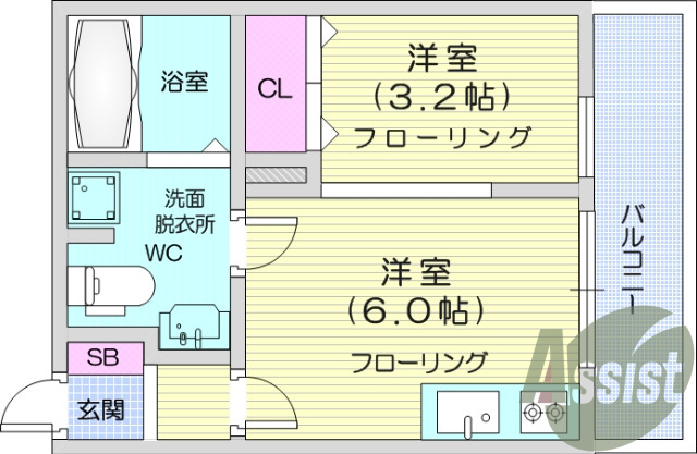 ワンルーム、モニター付きインターホン、エアコン