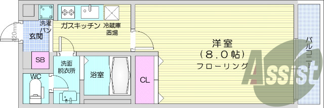 1K、エアコン、バストイレ別、浴室乾燥、独立洗面
