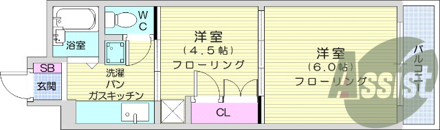 2K、駅近、光ファイバー、1人暮らしにオススメ。