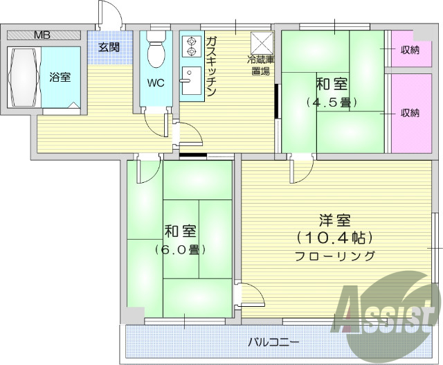 3K、ペット相談可、駅チカ、バイク置き場、バストイレ別
