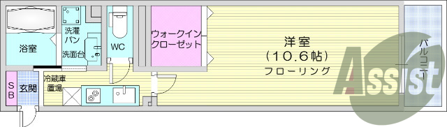 1K、TVインターホン、オートロック、追い炊き機能付。
