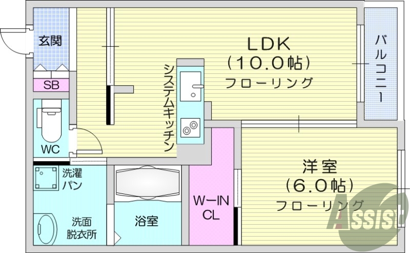 1LDK、エアコン、オール電化、都市ガス、クローゼット