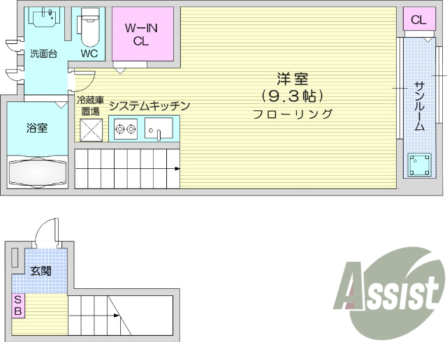 IK、泉中央駅から徒歩11分、浴室・トイレ別