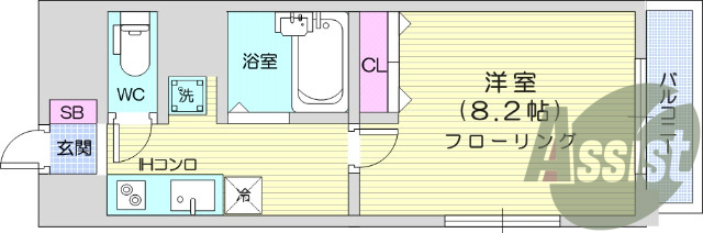 １Ｋ、オートロック、浴室乾燥機、IHクッキングヒーター