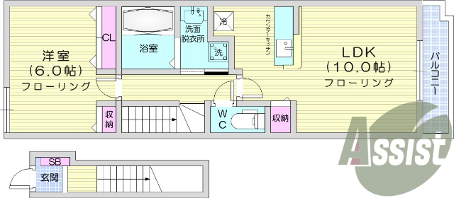 1ＬＤＫ、浴室乾燥機、ＴＶ付きインターホン、温水洗浄便座