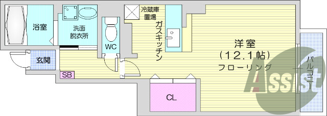 1Ｋ、浴室乾燥機、ＴＶ付きインターホン、温水洗浄便座