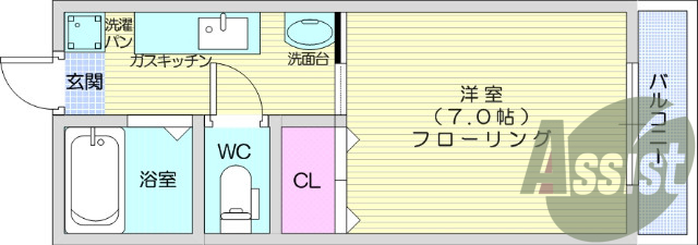 １Ｋ、光ファイバー、ネット使用料無料、モニター付インターホン