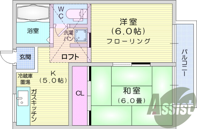 ２ＤＫ、駐車場無料、ペット可、エアコン、プロパンガス