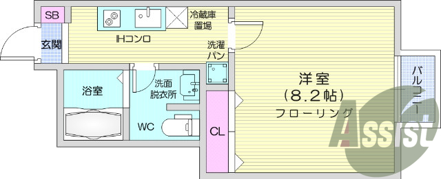 1K、インターネット無料、IH クッキングヒーター