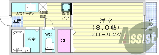 1K、エアコン、バストイレ別、モニター付インターホン