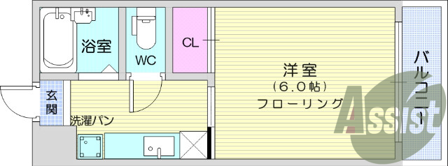 1K・ウォシュレット・室内洗濯機置場・モニターホン