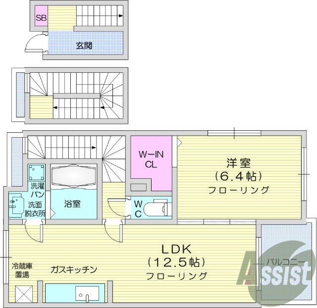 1LDK・ウォークインクローゼット・浴室乾燥機