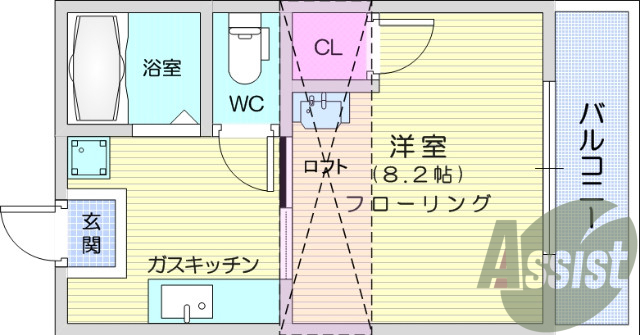 1*、独立洗面台、デジキー、追焚機能、ロフト付き、バルコニー