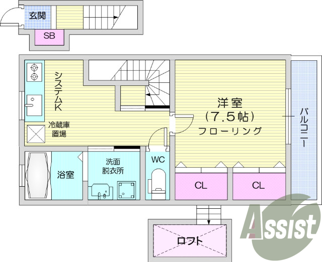 １DK、独立洗面台、BT別、追い焚き、浴室乾燥、エアコン