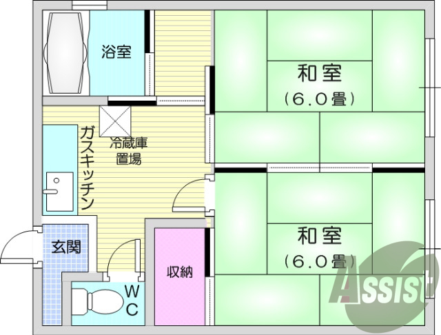 2階の間取り図